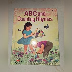 ABC and Counting Rhymes Wonder Book Children's Book Vintage 1963 Excellent!